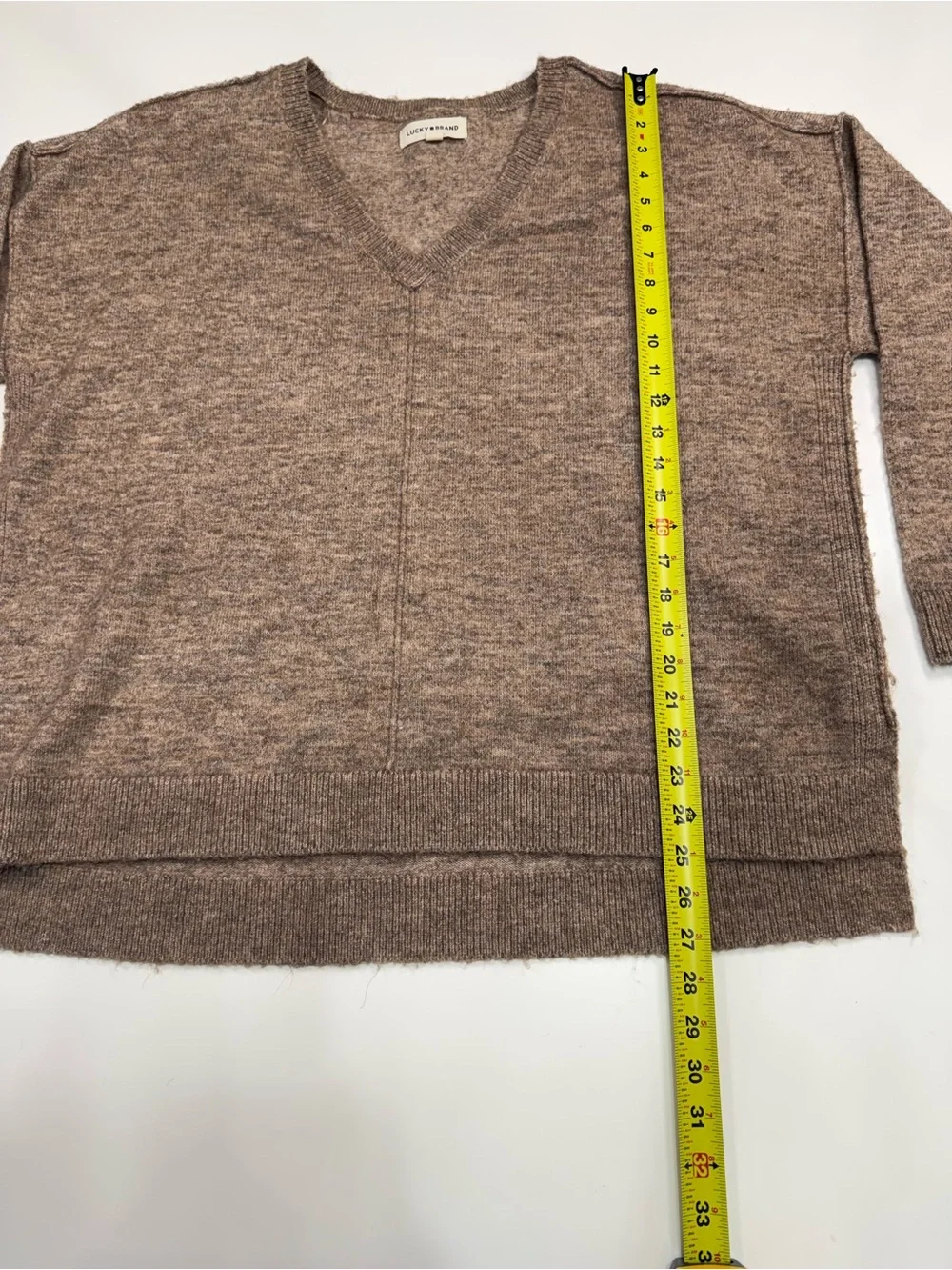 Lucky Brand Brown V-Neck Sweater - Picture 3 of 7